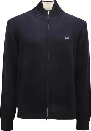 Sun 68 K45114 07 Track Xip Jumper Warm L/S - male - Sun68 - Cardigans - Blue - S - Knitwear