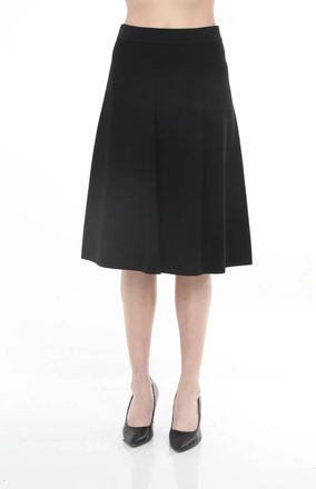Joseph Ribkoff High-Waist Sweater Knit A-Line Skirt In Black