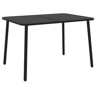 Berkfield Home Garden Table Anthracite 110x80x71 cm Steel in Black | Size: 110 x 80 x 71 cm