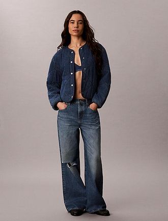 Calvin Klein Chaqueta Denim Acolchada Con Forro