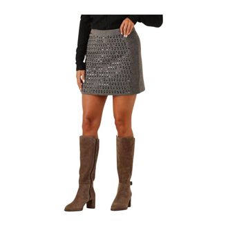Aaiko Dames Rokken Ariana Pes 255 - Dames - Rokken - Beige - Maat: L Poliester