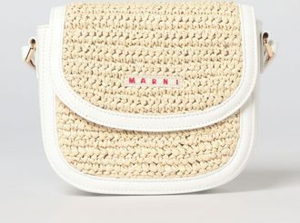 Marni Borsa a tracolla in rafia crochet e pelle sintetica