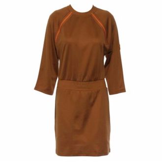 Herm&egrave;s Orange Sweatshirt Dress Size M