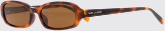 Saint Laurent Occhiali da sole cat-eye in acetato con stampa tartarugata