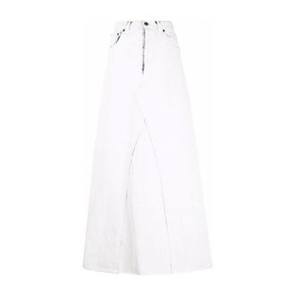 Maison Margiela Dames, Rokken, Wit, Maat: 2XS Denim