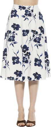 Alexia Admor Mabel Flared Linen-Blend Skirt