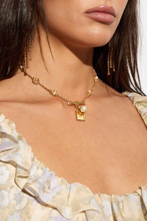 Chlo&eacute; Necklace With Pearls, Womens, Gold