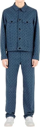 Louis Vuitton Blue Monogram Denim Jacket Size L