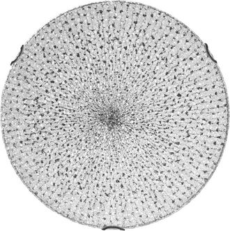 Lumicom Kris Plafoniera, led integrato, 12W, 4000K, vetro granigliato serigrafato, D.30cm - Lumicom