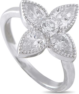 Luxury Bazaar 18K White Gold 1.40ct Diamond Ring ALR-20706