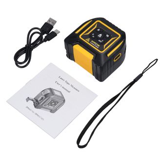 OEM Medidor L&aacute;ser 2 En 1 Con Cinta De 5 M, Medici&oacute;n De Alta Precisi&oacute;n De Distancia/&aacute;rea/volumen/teoremas, Unidades M/ft/in, Pantalla Retroiluminada [rojo]