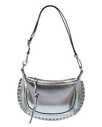 Isabel Marant Oskan Moon Embossed Leather Shoulder Bag
