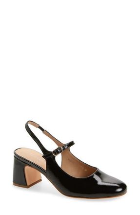 Regarde le ciel Edda Slingback Mary Jane Pump in Naplak Black at Nordstrom, Size 9.5-10Us