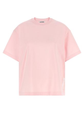 Jil Sander Pink Logo Crew Neck T-Shirt