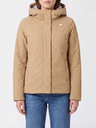 K-Way Bleizou Short Waterproof Parka with Hood and Faux-Fur Lining