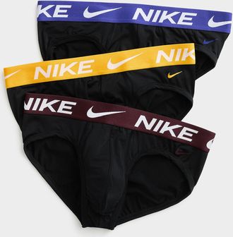Nike Mens Colourful-waist stretch briefs Dri-FIT Essential Micro 3-pack
