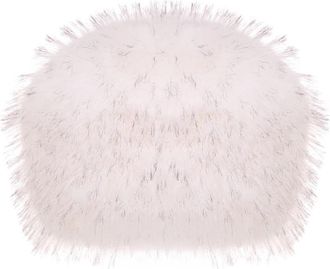 Cesare Gaspari Faux Fur Wintermuts - Dames - Hoeden - Wit - ONE Size - Leer - Accessoires