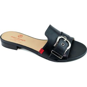 Marc Joseph New York Rochelle Place Slide Sandal in Black Napa Soft at Nordstrom, Size 9