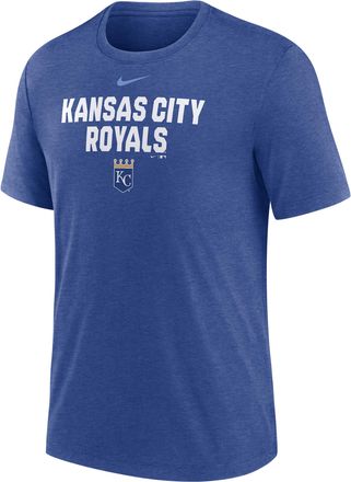 Nike Kansas City Royals Stacked Nike Mens MLB T-Shirt in Blue | NJFDEX49ROY-NKP