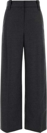 Brunello Cucinelli Wijde broek - Dames - Wijde Broeken - Grijs - M - Broeken
