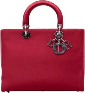 Dior Pre-owned Handbags, female, Red, Size: ONE SIZE Pre-owned Lady Dior