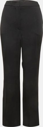Sportmax Black Satin Straight Leg Trousers