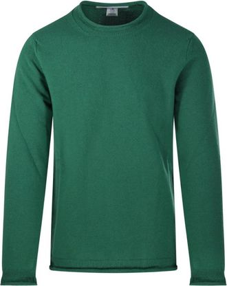 Comme Des Gar&ccedil;ons Gebreide trui met ronde hals - Heren - Ronde hals truien - Groen - XL - Wol - Truien & Vesten