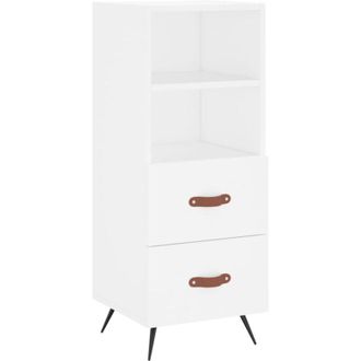 vidaXL Vidaxl - Aparador Madera De Ingenier&iacute;a Blanco 34,5x34x90 Cm
