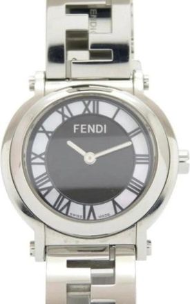 Fendi Pre-owned Stainless Steel Horloge - Dames - Vintage Horloges - Grijs - ONE Size - Vintage