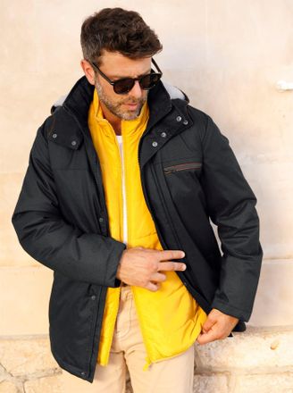 Marco Donati Steppjacke MARCO DONATI, Herren, Gr. 48, graphit, 100% Polyester, Wattierung:100% Polyester, Hahnentrittmuster, unifarben, Jacken Steppjacke