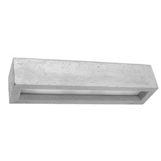 Wonderlamp Aplique de pared de cemento gris con 2 luces e27