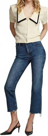 Frame Denim Womens The Ruler Crop Jeans In Blue