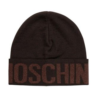Moschino Accessoires, Dames, Bruin, ONE Size, Wol, Wool Beanie