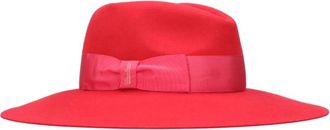 Borsalino Sophie Geborstelde Vilt Hoed - Dames - Hoeden - Rood - M - Accessoires