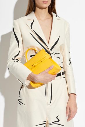 Moschino Handbag With Logo, Womens, Yellow