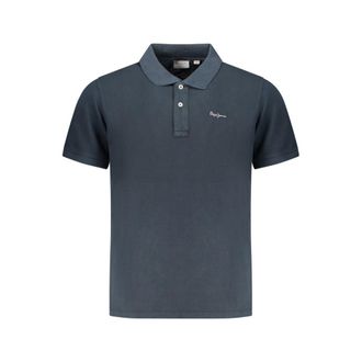 Pepe Jeans London blauwe katoenen herenpolo