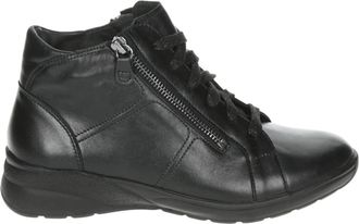 Ganter Sportieve Mid Damesschoenen Zwart - Dames - Veterlaarzen - Zwart - 40 EU - Leer - Schoenen