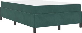 vidaXL Estructura De Cama Verde Oscuro Y Blanco 120 X 190 Cm Vidaxl