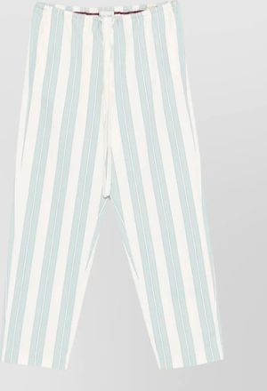 Forte_Forte striped drawstring trousers side and back pockets