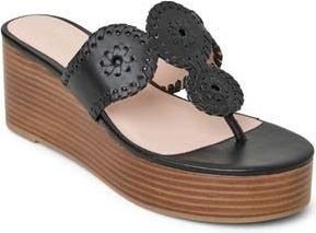 Jack Rogers Kimberly Platform Wedge Sandal in Black at Nordstrom Rack, Size 9.5
