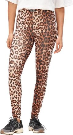 ALIX The Label Knitted Leopard Legging - Dames - Leggings - Veelkleurig - S - Polyester - Broeken