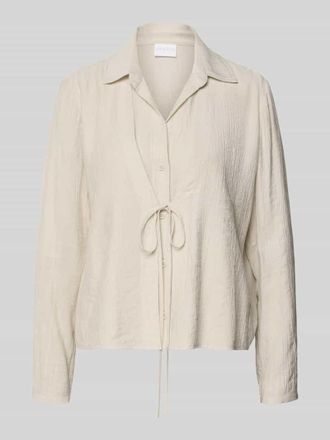 Jake*s Bluse aus Viskose-Mix mit Binde-Detail in Beige, Gr&ouml;&szlig;e 32