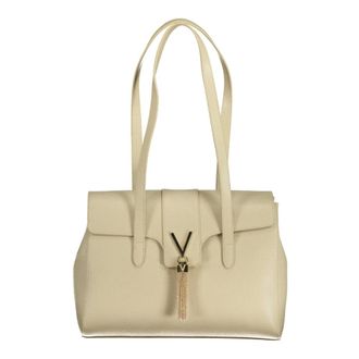 Mario Valentino Tassen, Dames, Beige, ONE Size, Beige Schoudertas met Ritssluiting