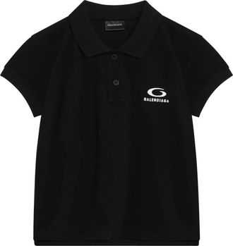 Balenciaga Loop Sports Icon Polo met korte mouwen - Dames - Polos - Zwart - L - Katoen - Tops