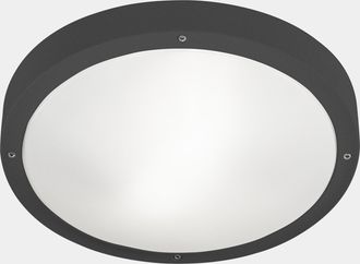 Leds - C4 Plafon De Techo Ip66 Basic E27 15w Gris Urbano