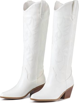 Soda Womens Zahara Classic Boots In White