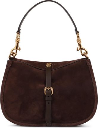 Etro Su&egrave;de Kalveren Schoudertas - Dames - Schoudertassen - Bruin - ONE Size - Su&egrave;de - Tassen