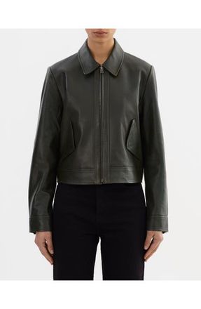 LaMarque Tess | Leather Jacket in Dark Olive at Nordstrom, Size X-Small