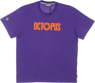 Octopus Paarse Logo Tee Korte Mouw - Heren - T-shirts - Paars - XL - Katoen - Tops