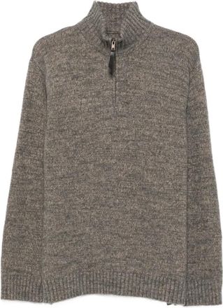 Maison Margiela Trui met kwartritsluiting - Dames - Coltruien - Grijs - S - Katoen - Truien & Vesten